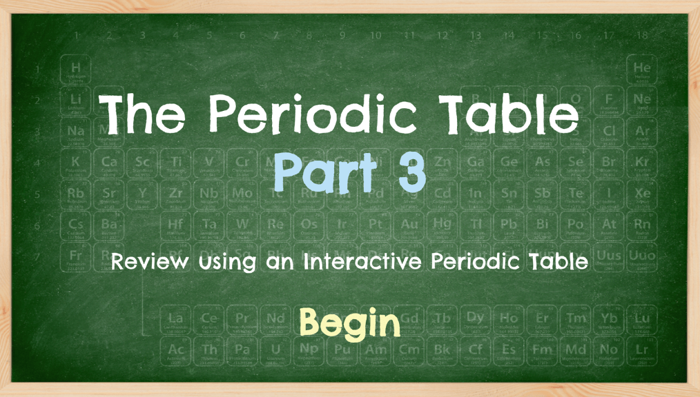 Periodic Table Lesson Part 3: Opens in a New Tab