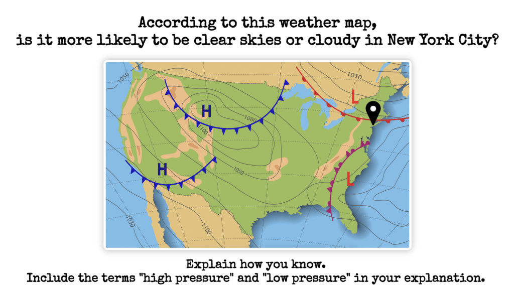 Weather Map Showing Low Pressure New New York City