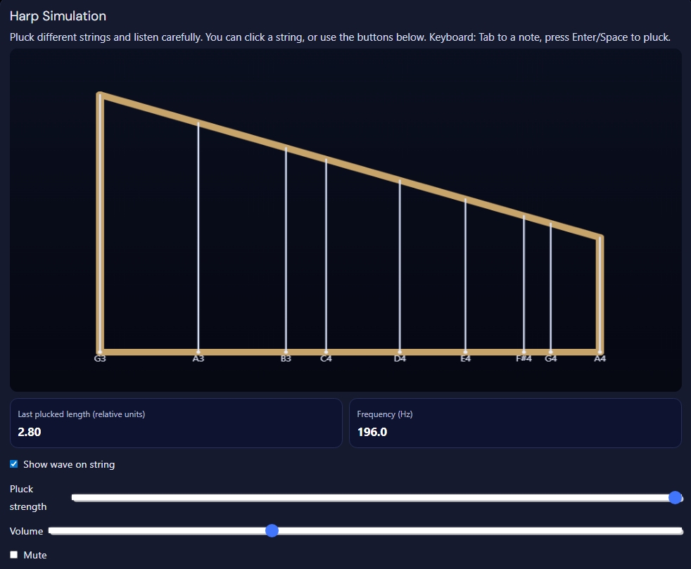 Harp Sound Simulation
