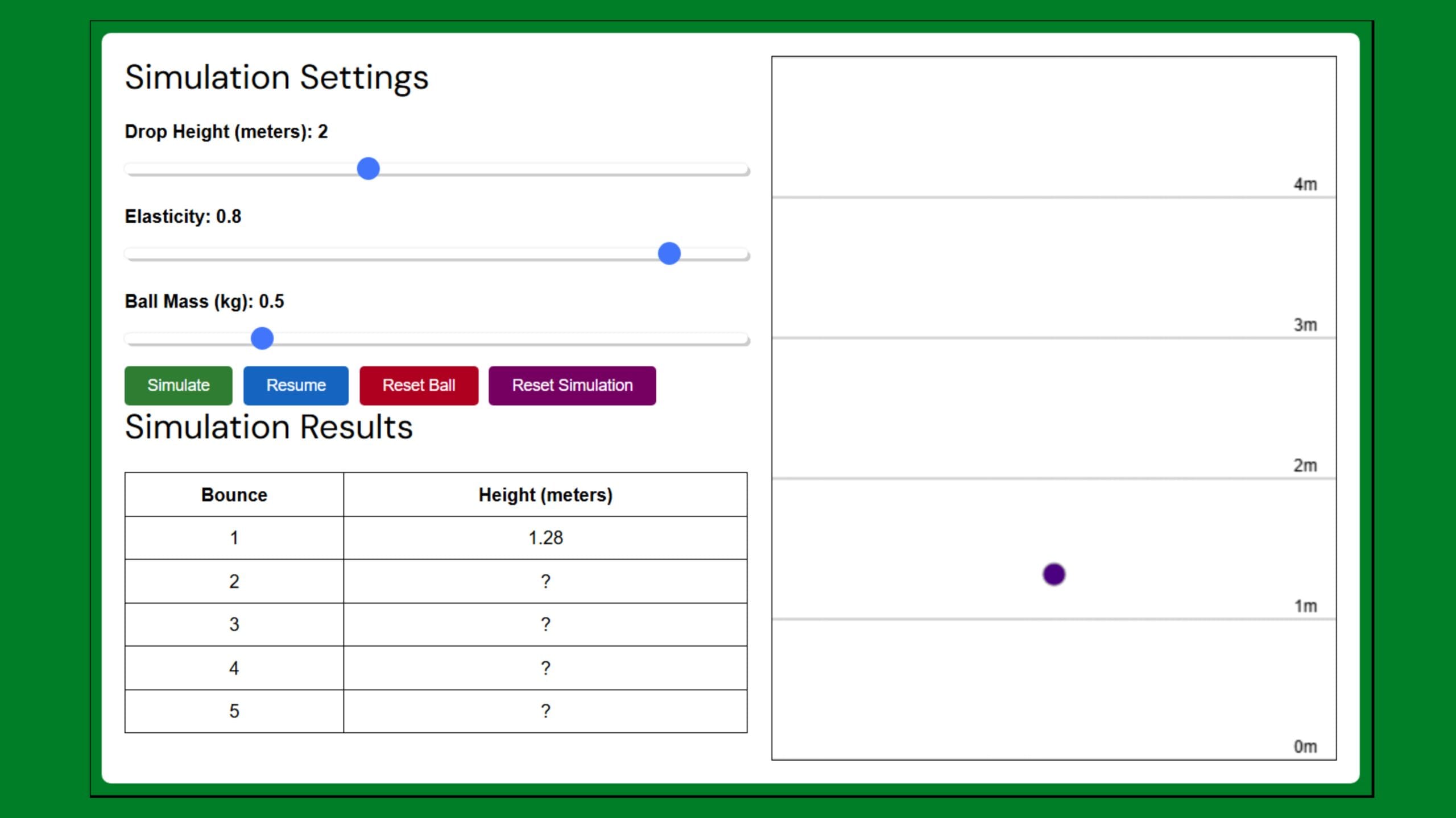 Ball Bounce Simulation