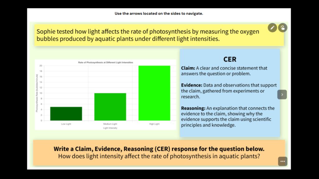 Claim Evidence Reasoning Practice