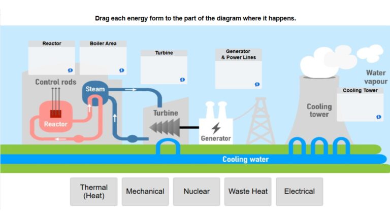 Forms of Energy at Nuclear Power Plant