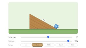 Forces on a Ramp Simulation