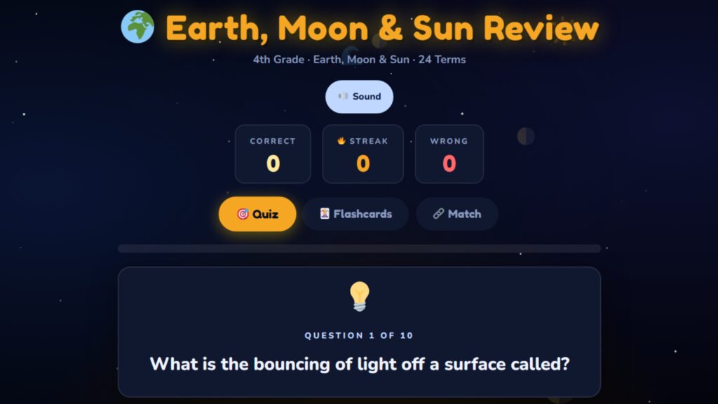 Earth Moon and Sun Review