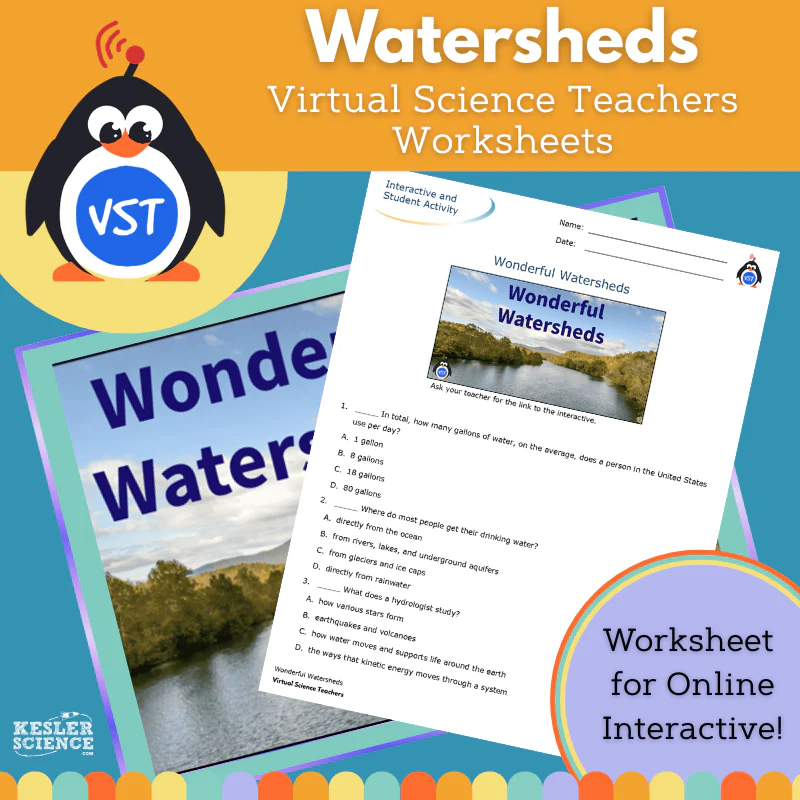 Cover Watersheds Kesler Science Worksheet